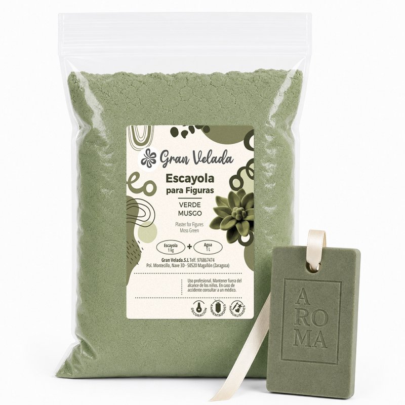 Escayola para figuras verde musgo