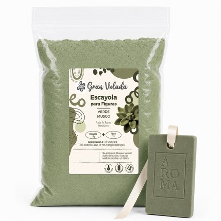 Escayola para figuras verde musgo