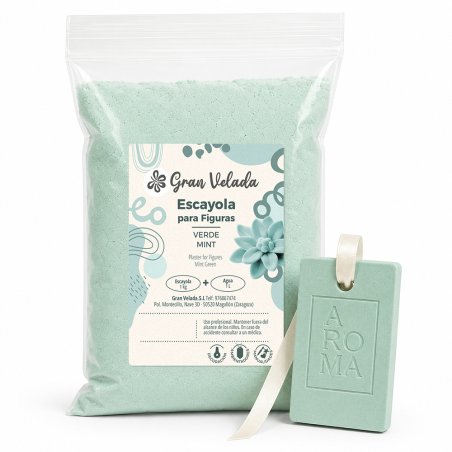 Escayola para figuras verde mint