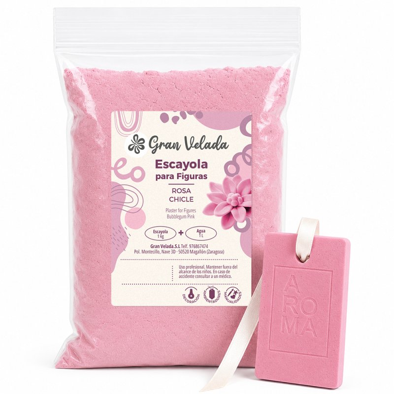 Escayola para figuras rosa chicle