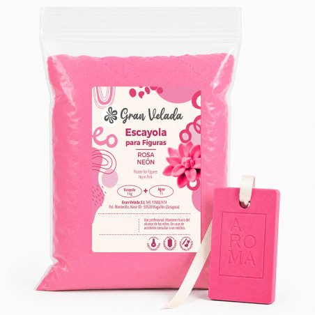Escayola para figuras rosa neón