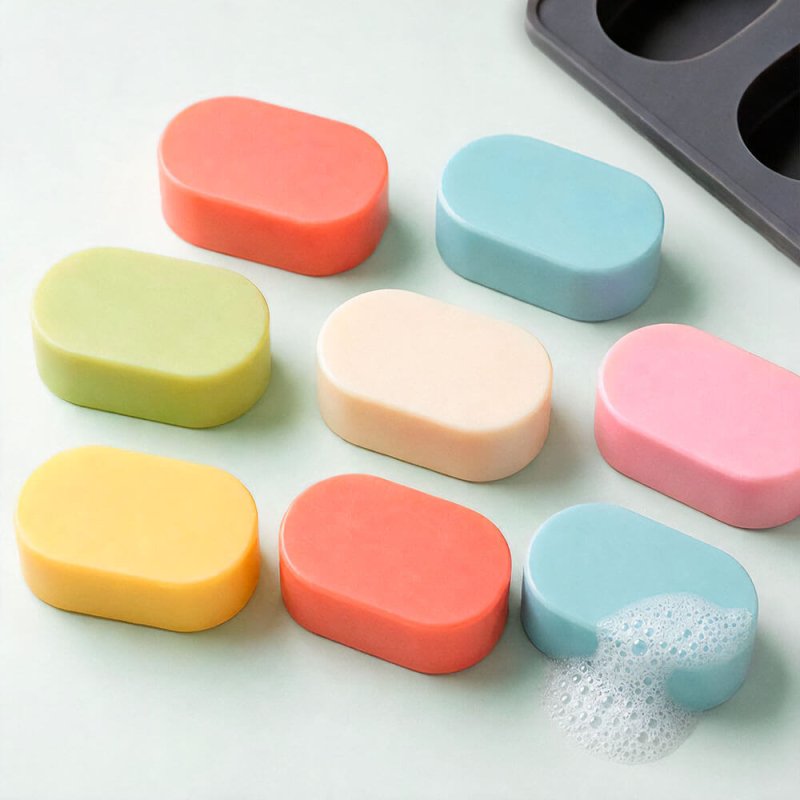 Molde para hacer pastillas de jabón ovaladas