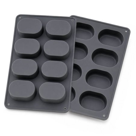 Molde de silicona para hacer pastillas de jabón ovaladas