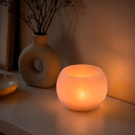 Molde para hacer luminaria de cera esférica