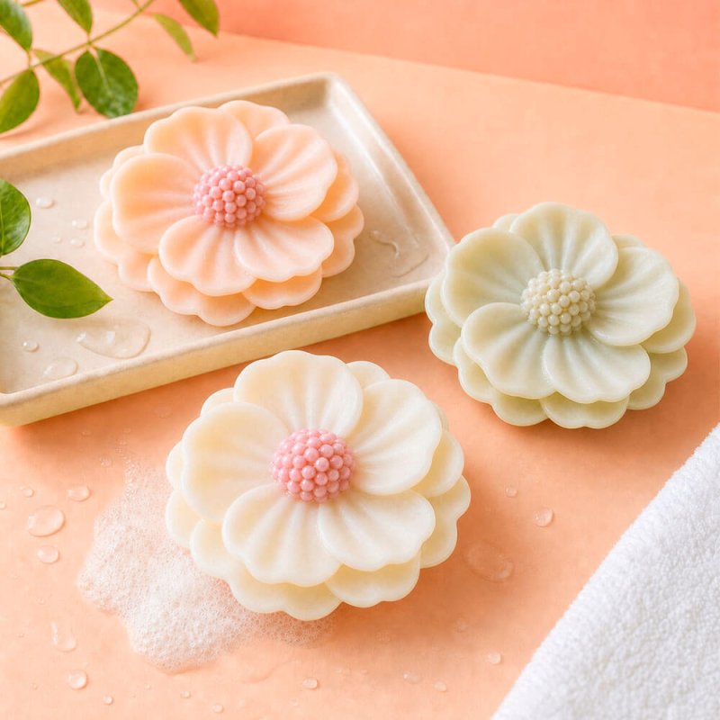 Molde para hacer jabones con forma de flor