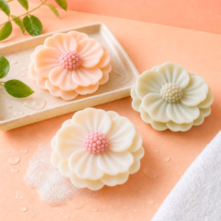 Molde para hacer jabones con forma de flor