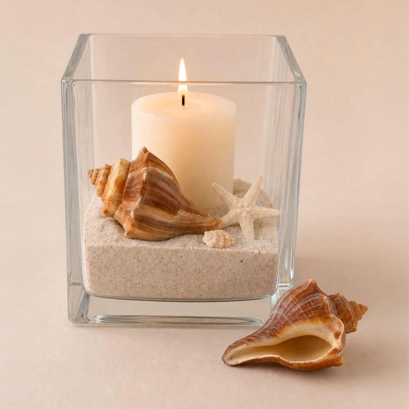 Caracolas de mar melongena para hacer velas