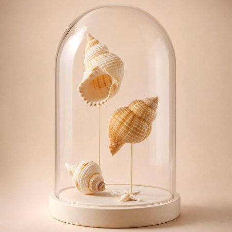 Caracolas de mar linatella caudata para decoración marinera