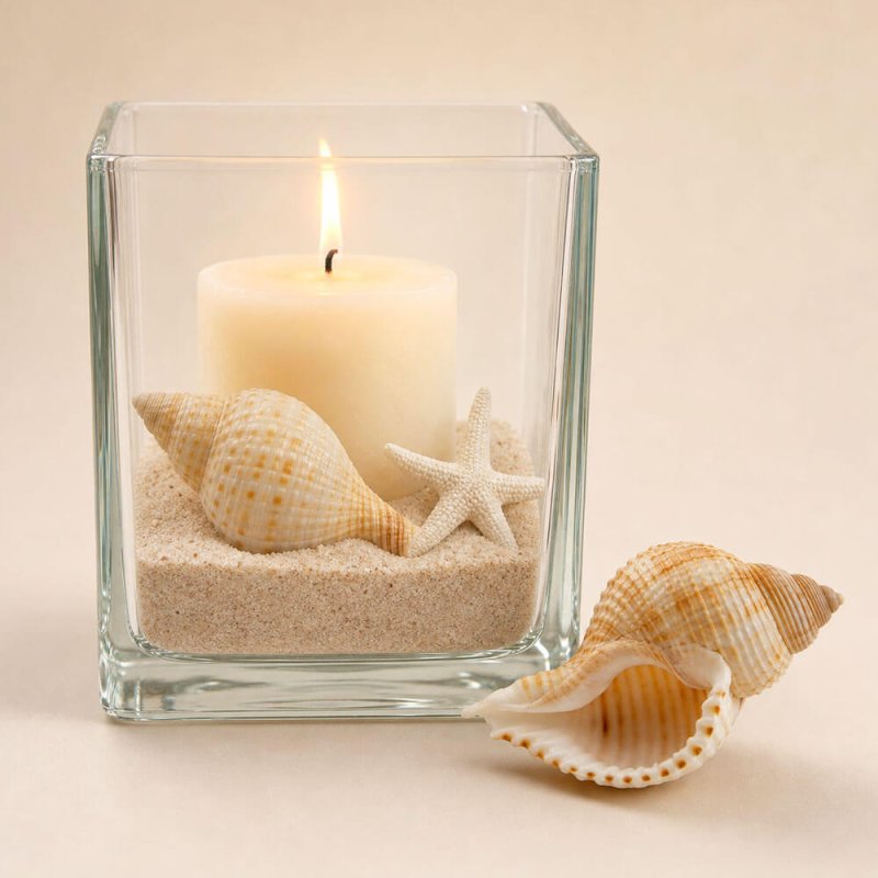 Caracolas de mar linatella caudata para hacer velas