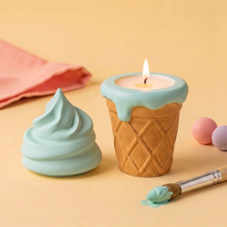Molde portavelas de helado para manualidades