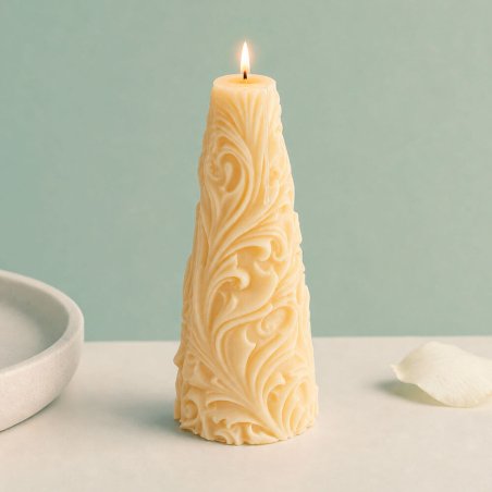 Molde para velas pilar barroco cónico 11 cm