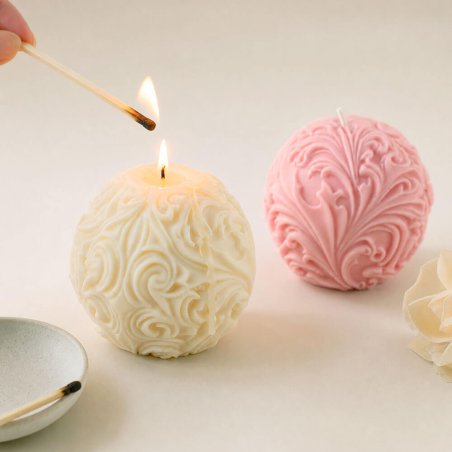 Molde para hacer velas esféricas decoradas