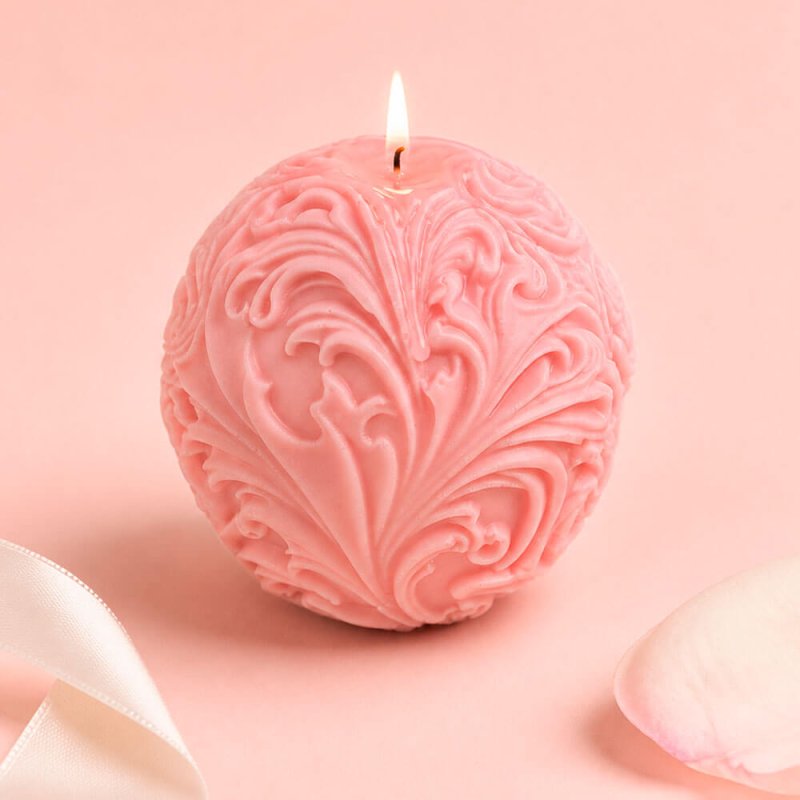 Molde para velas bola barroca 5 cm