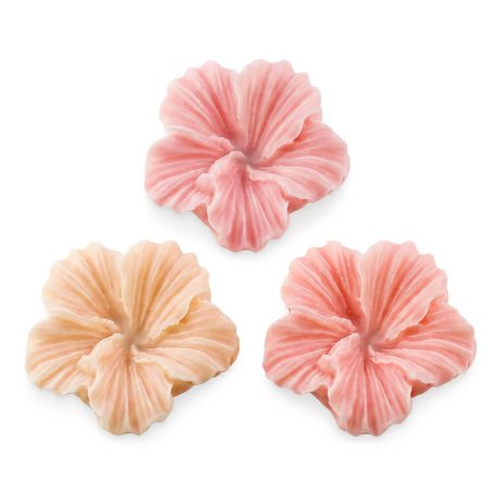 Molde mini flores de hibisco para wax melts