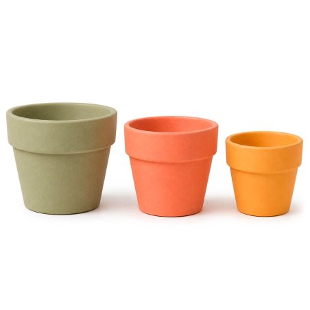 Set de 3 moldes para hacer macetas de cemento
