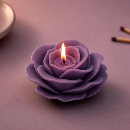 Molde para hacer velas caseras con forma de flor abierta