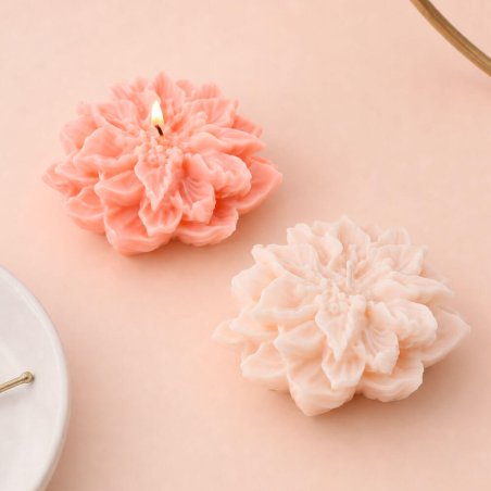 Molde para hacer velas con forma de dalia