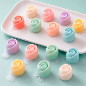 Molde 15 rosas fechadas 4 cm