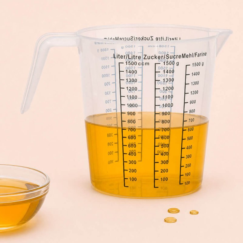 Jarra medidora de plástico de 1,5 litros
