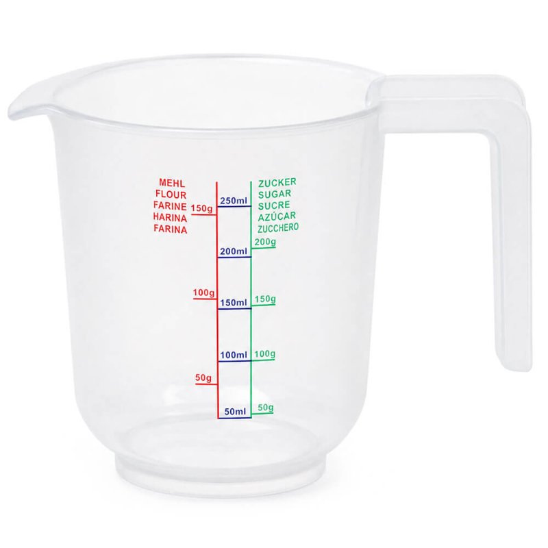 Jarra medidora de plástico 250 ml