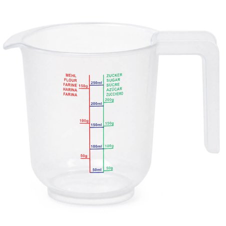 Jarra medidora de plástico 250 ml