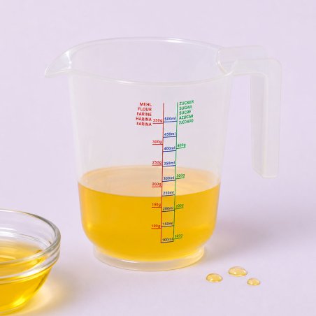 Jarra medidora de plástico graduada de 500 ml