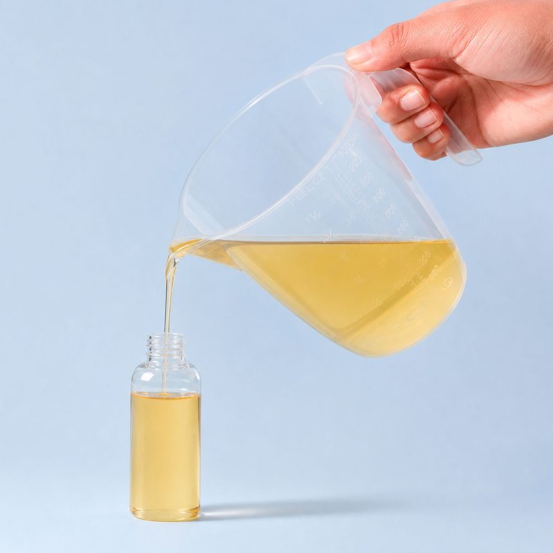 Jarra medidora de un litro para hacer cosmética