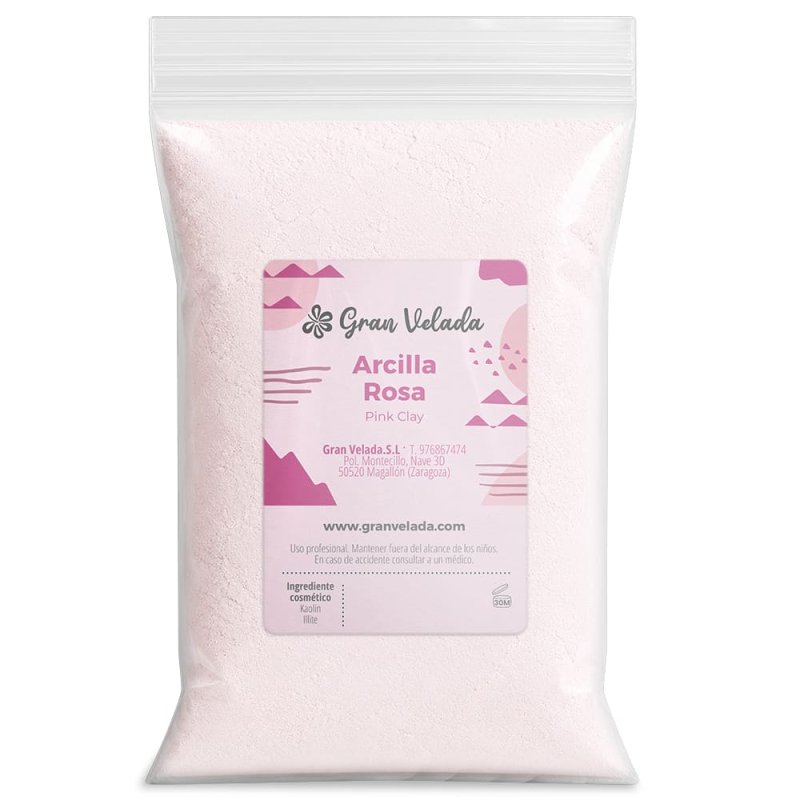 Arcilla rosa cosmética