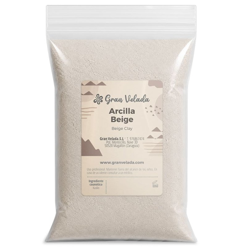 Arcilla beige cosmética