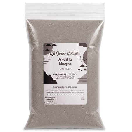 Arcilla negra Gran Velada para piel grasa — bolsa de mascarilla de arcilla negra en polvo