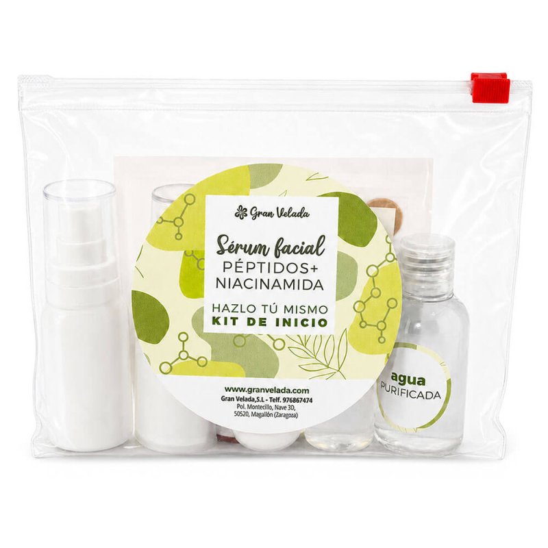 Bolsa set para hacer sérum facial de péptidos y niacinamida