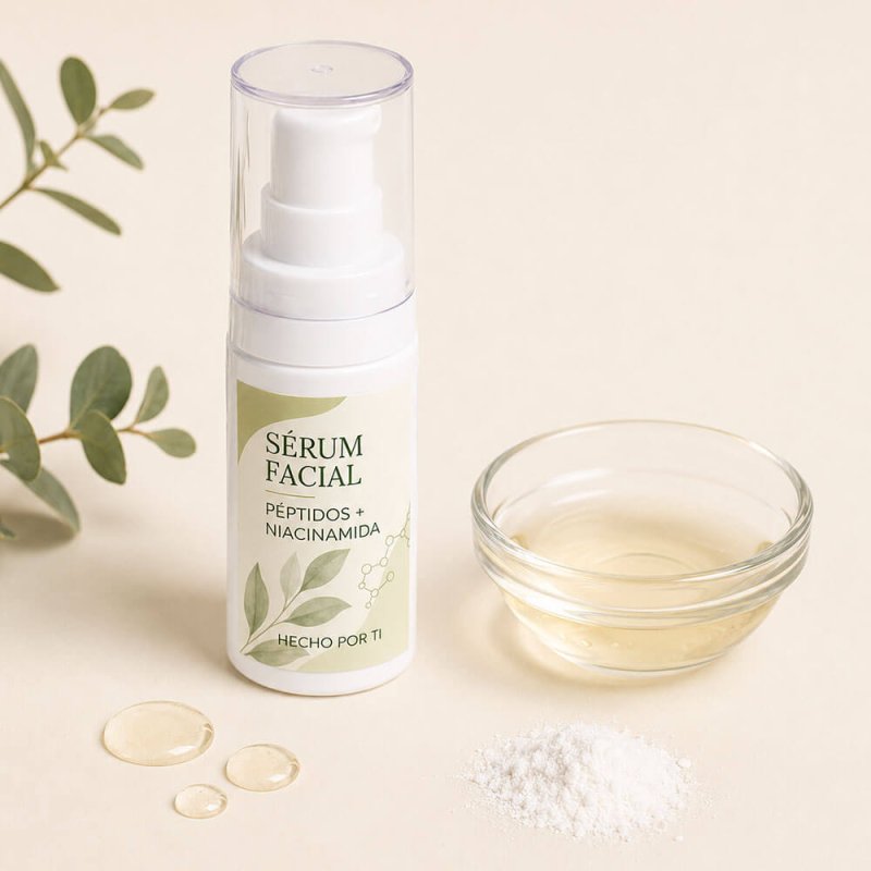 Sérum facial de péptidos y niacinamida casero