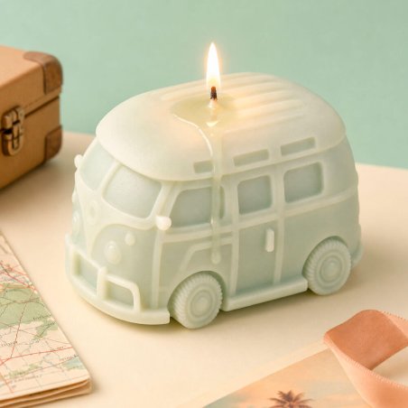 Molde furgoneta retro para hacer velas