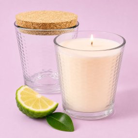 Verre 280 ml avec couvercle en liège verona pour bougies
