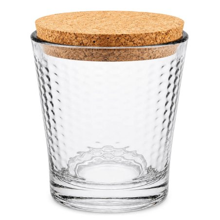 Vaso 280 ml panal de abejas con tapa de corcho para hacer velas