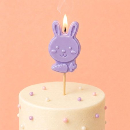 Molde forma de conejo para velas caseras