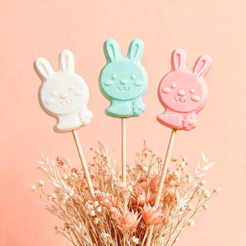 Molde conejo para hacer picks decorativos