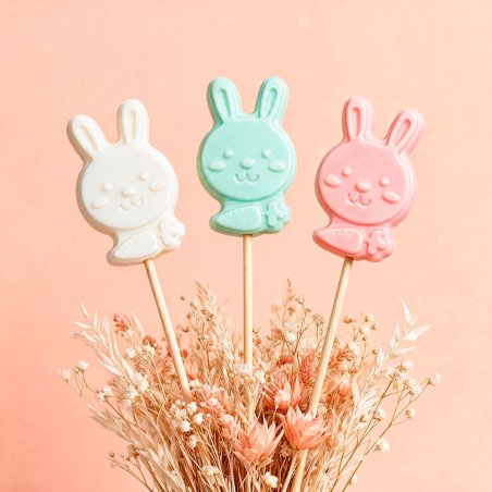 Molde conejo para hacer picks decorativos