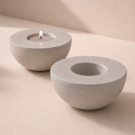Portavelas concreto molde
