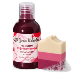 Colorante rojo frambuesa jabon de aceite pigmento liquido