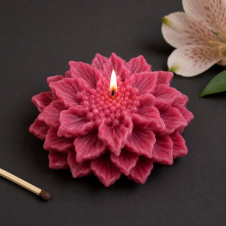 Molde flor de dalia para hacer velas