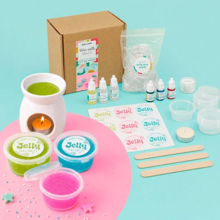 Kit como hacer wax melts jelly. Materiales e instrucciones