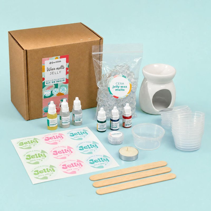 Contenido kit como hacer wax melts jelly