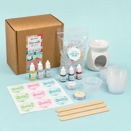 Contenido kit como hacer wax melts jelly