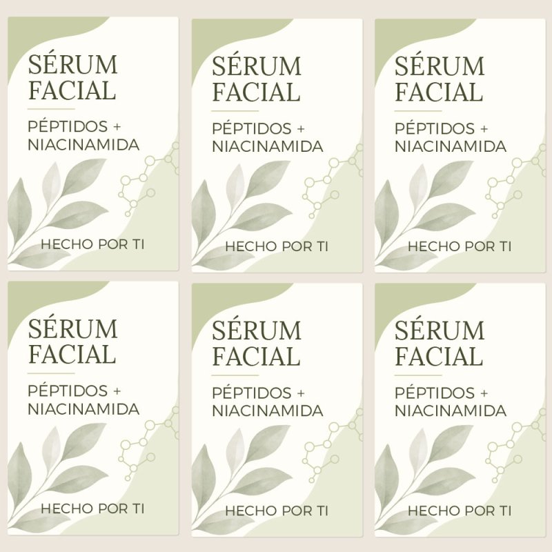 Blister pegatinas sérum facial de péptidos y niacinamida en castellano