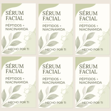 Blister pegatinas sérum facial de péptidos y niacinamida en castellano