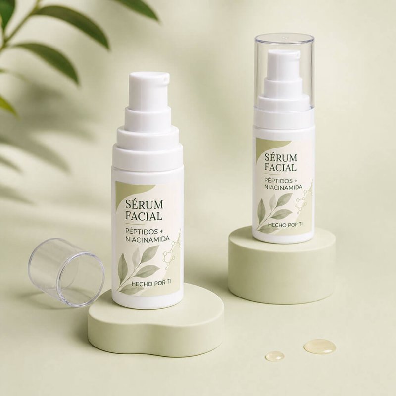Ejemplo uso pegatinas sérum facial de péptidos y niacinamida en castellano