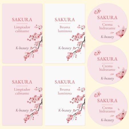 Blister pegatinas Sakura K-Beauty en castellano