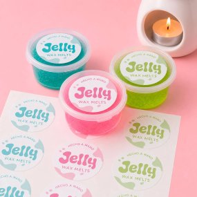 Pegatinas jelly wax melts