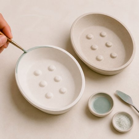 Molde para hacer jabonera oval artesanal